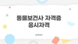 동물보건사 자격증 응시자격, 나도 도전 가능할까? (특례 완벽 정리)