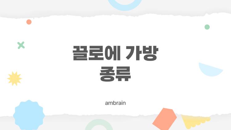 끌로에 가방 종류