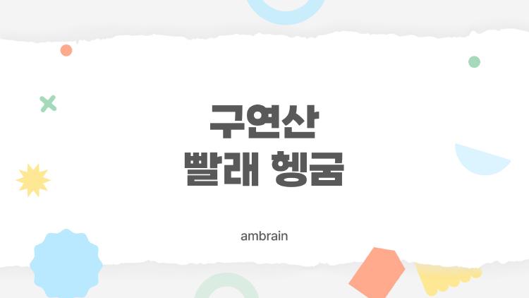 구연산 빨래 헹굼