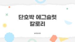 단호박 에그슬럿 칼로리, 하루 한 끼에 이 정도면 너무 과한 게 아닐까