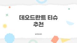 데오드란트 티슈 추천, 왜 이제야 알았지 싶을 정도로 편한 이유