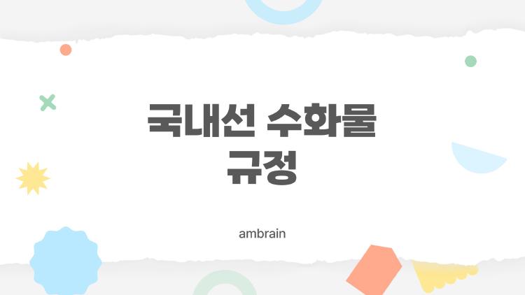 국내선 수화물 규정