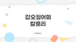 갑오징어회 칼로리, 이렇게 먹으면 다이어트에도 안전한 이유