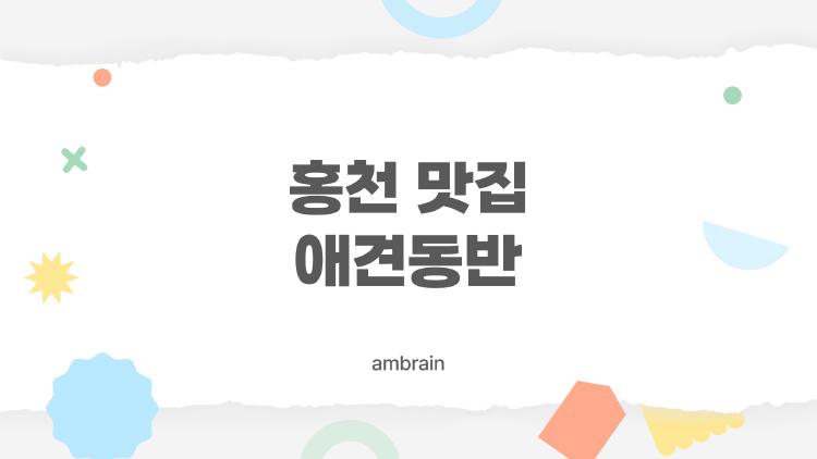홍천 맛집 애견동반