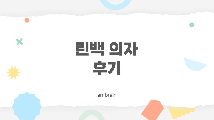 린백 의자 후기