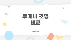 루메나 조명 비교, M3가 진짜 이겼다는데 M4 어때?