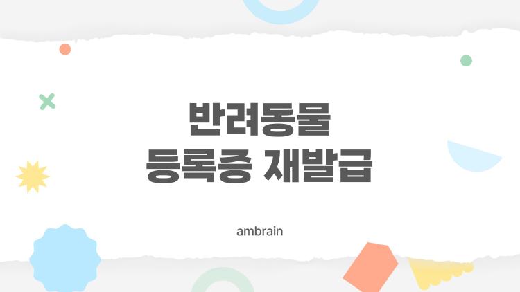 반려동물 등록증 재발급 잃어버렸을 때 정부24로 1분 컷 신청기