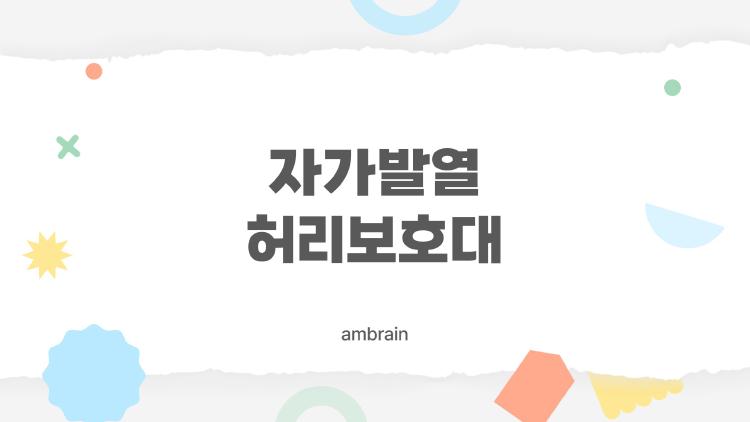 자가발열허리보호대