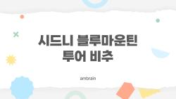 시드니 블루마운틴 투어 비추, 그래도 왜 이렇게 자꾸 가는 걸까?