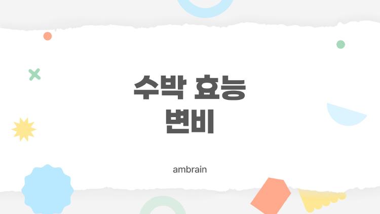 수박 효능 변비