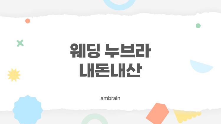 웨딩 누브라 내돈내산